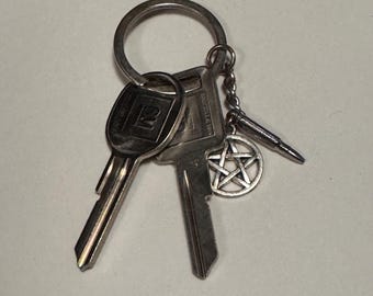 Supernatural Impala Keys Set! Includes Bullet Charm & Pentagram Charm!