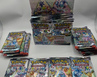 Pokémon Scarlet & Violet Prismatic Evolutions (Proxy) Booster Packs! NEW Prismatic Evolutions Set Boosters; 10 Proxy Cards Each!