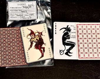 JOKER The Dark Knight - Replica Calling Card W/ Accurate Bag! 2X Of Each Card! Includes Extras!
