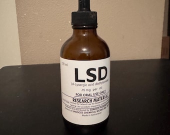 LSD 'Research Material' Prop Replica Glass Vial with Dropper! - New Movie Prop
