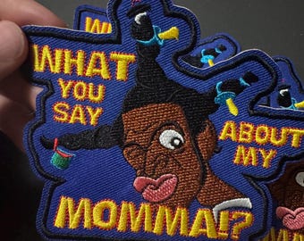 Don't Be a Menace to South Central While Drinking Your Juice in the Hood' Loc Dog Funny Custom Made Embroidery Patches