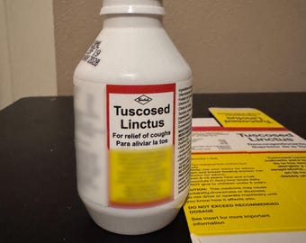 Tuscosed-Linctus NEW 125ml Prop Replica Bottle; 1:1 IDENTICAL - New Movie Prop!