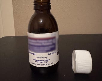 Neos NEW 4oz HydroCo Solution Replica GLASS Bottle (Empty) with Child-Resistant Cap - New Movie Prop!