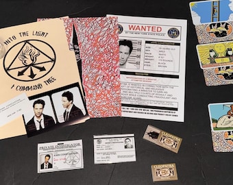 Constantine - Replica Film Prop Set! Includes Spear Drawing, All 3 ESP Tarot Cards, Screech bettle box, fan made ID, & More!
