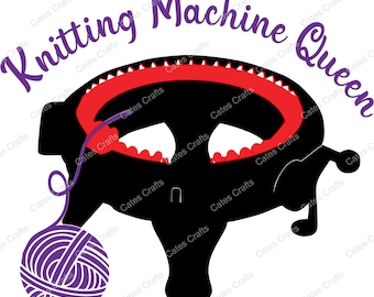 Knitting Machine Queen SVG Personal Use Only