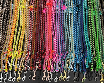 Zeus multicolor | Hundeleine aus Paracord | Größe M | 12mm breit | rund geflochten | verschiedene Farben und Längen | personalisierbar