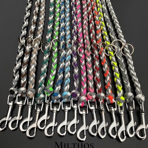 Paracord dog leash | mixed gray | Size M | 12mm wide | individually or as a set with matching collar | personalisable