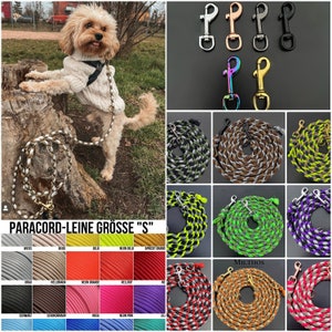 Paracord dog leash | Size S | 10mm wide | for small and medium sized dogs | different colors and lengths