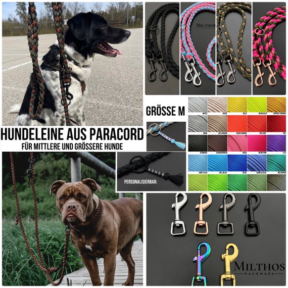 Hundeleine aus Paracord | Gre M | 12mm breit | fr mittlere und grere  Hunde | verschiedene Farben und Lngen | personalisierbar - Etsy sterreich