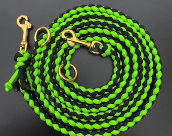 2,5m Hundeleine | Gre XS | aus Paracord | neon grn schwarz | fr kleine  Hunde - Etsy.de