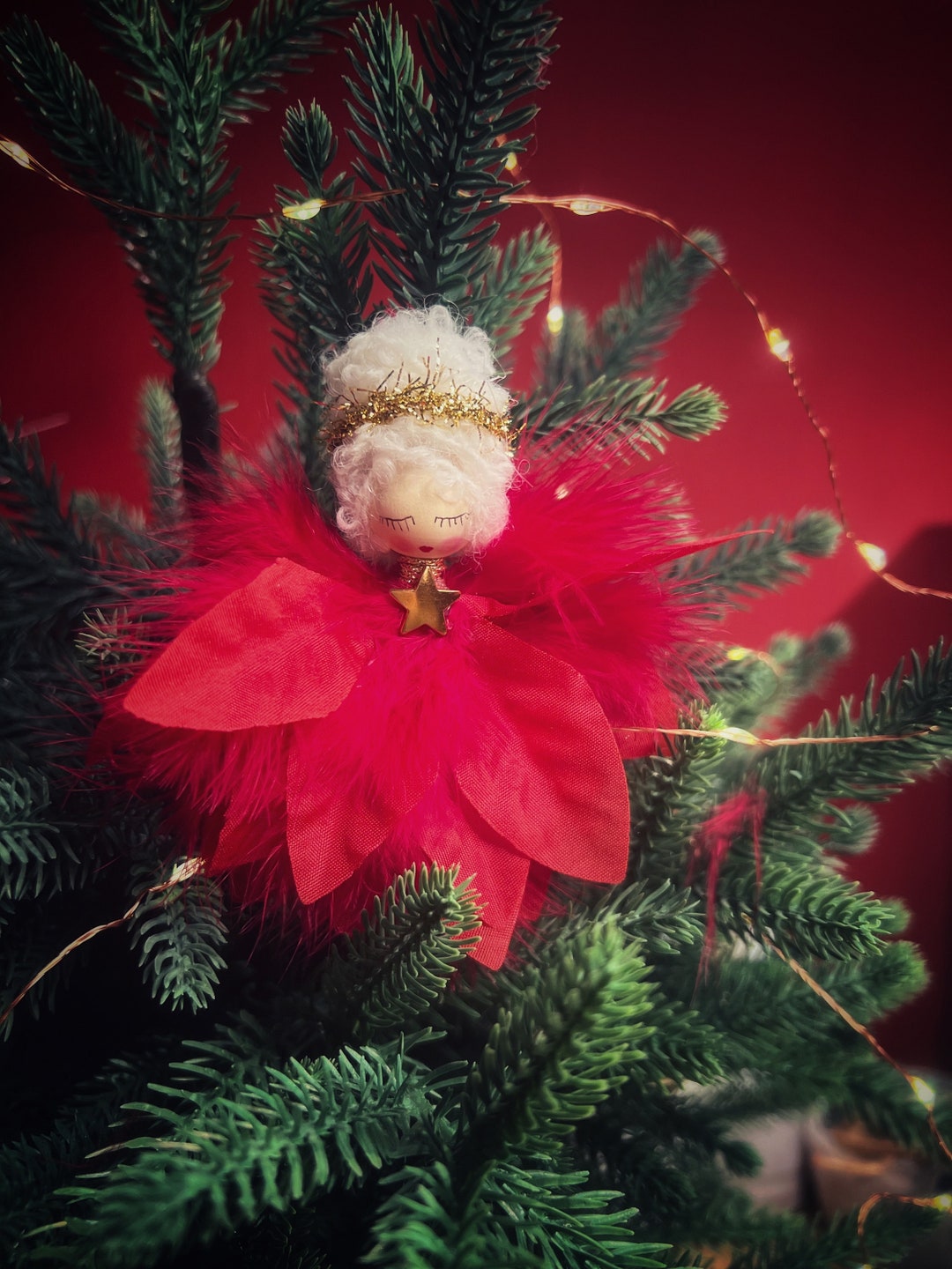 Berry Fairy Christmas Fairy Tree Topper Christmas Tree Etsy