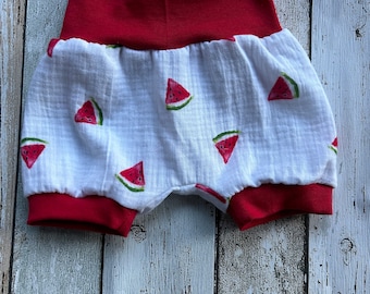 PinkZebra Musselin Pumphose Baby Jungen 3-10 Monate - Leichte Bloomers Aus Bio-Baumwolle