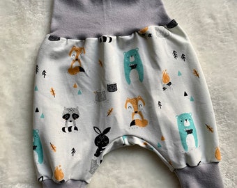 Pump pants baby Scandinavian animals