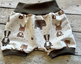 short pants baby forest animals