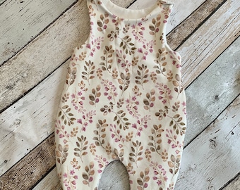 Strampler Romper Jumpsuit Baby Blätter 44-80