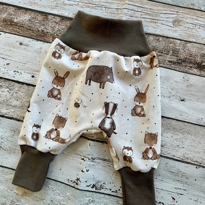 Pump pants baby forest animals image 1