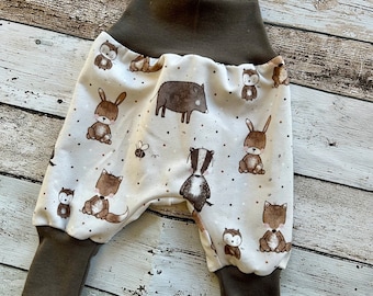 Pump pants baby forest animals