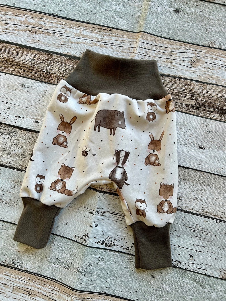 Pump pants baby forest animals image 1