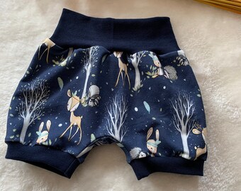 short bloomers baby forest animals