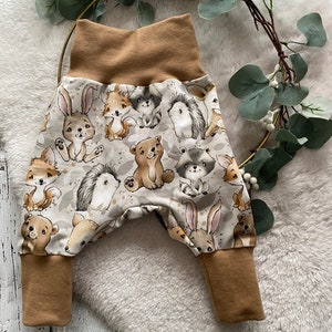 Pump pants baby forest animals