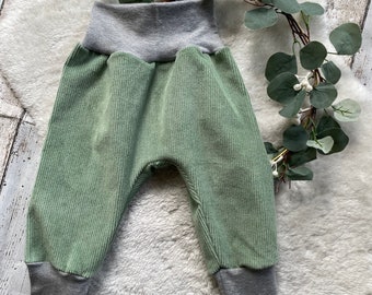 Pump pants cord old green