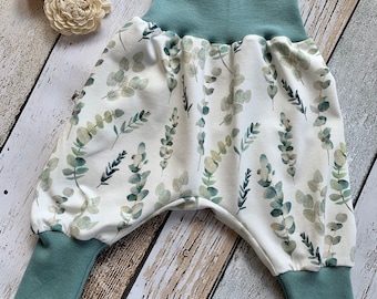 Baby eucalyptus bloomers, sizes 44-104
