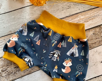 short bloomers baby forest animals boho 56-104