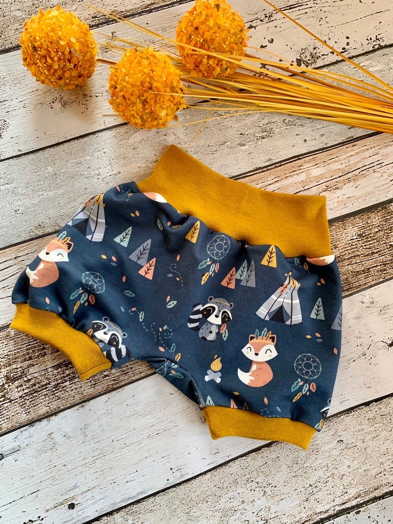 short bloomers baby forest animals boho 56-104 image 1