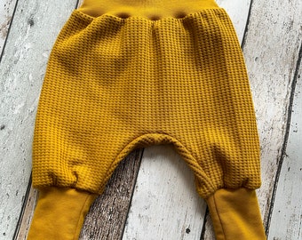 Pump pants waffle jersey mustard