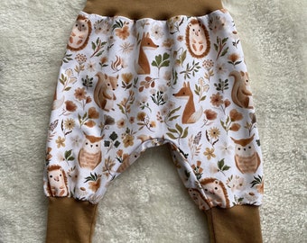 Pump pants baby forest animals
