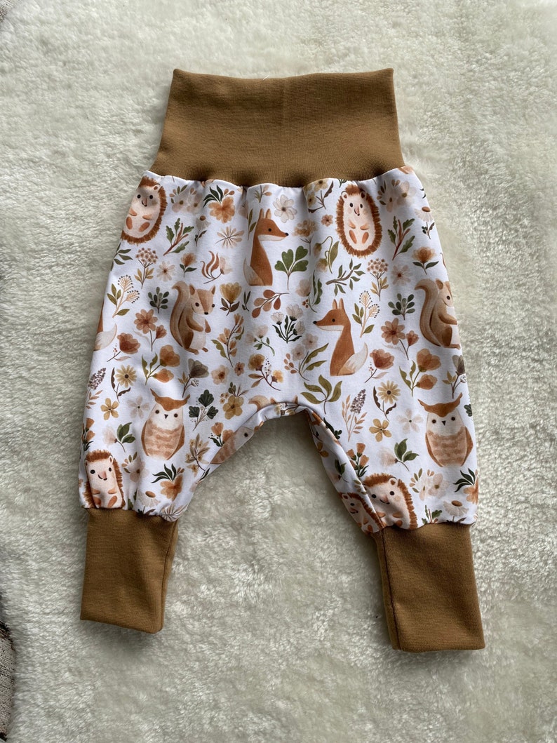 Pump pants baby forest animals image 1