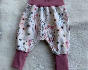 Pump pants baby flowers