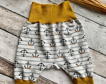 Pump pants baby anchor organic jersey fabric uncle