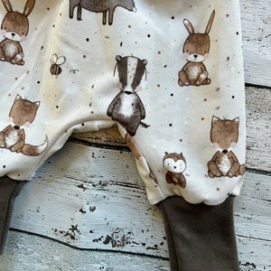 Pump pants baby forest animals image 3