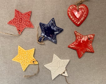 Colourful Portuguese, ceramic Christmas Decorations