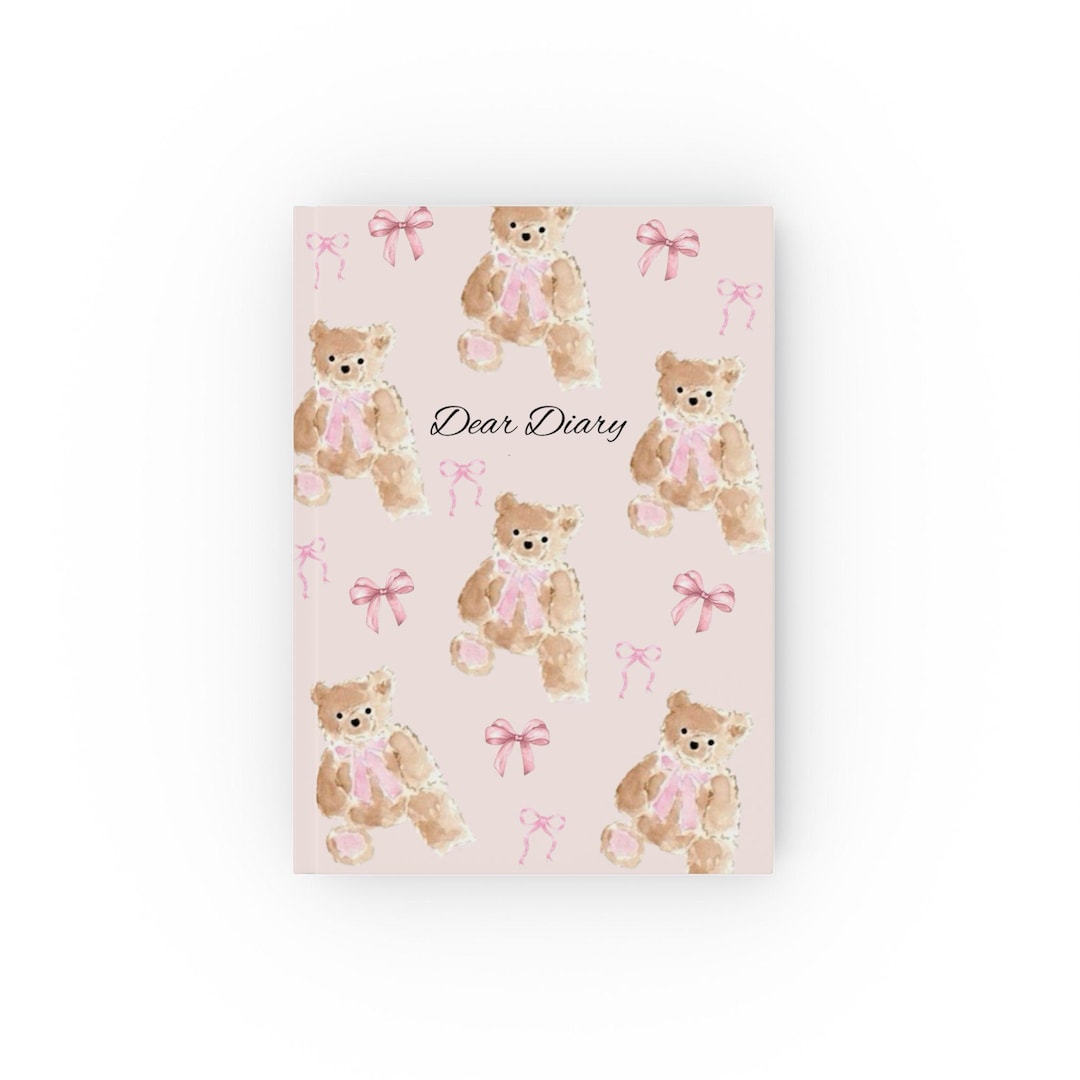 Teddy Bear Bows Hardback Journal: Pink Coquette Diary (A5) - Etsy