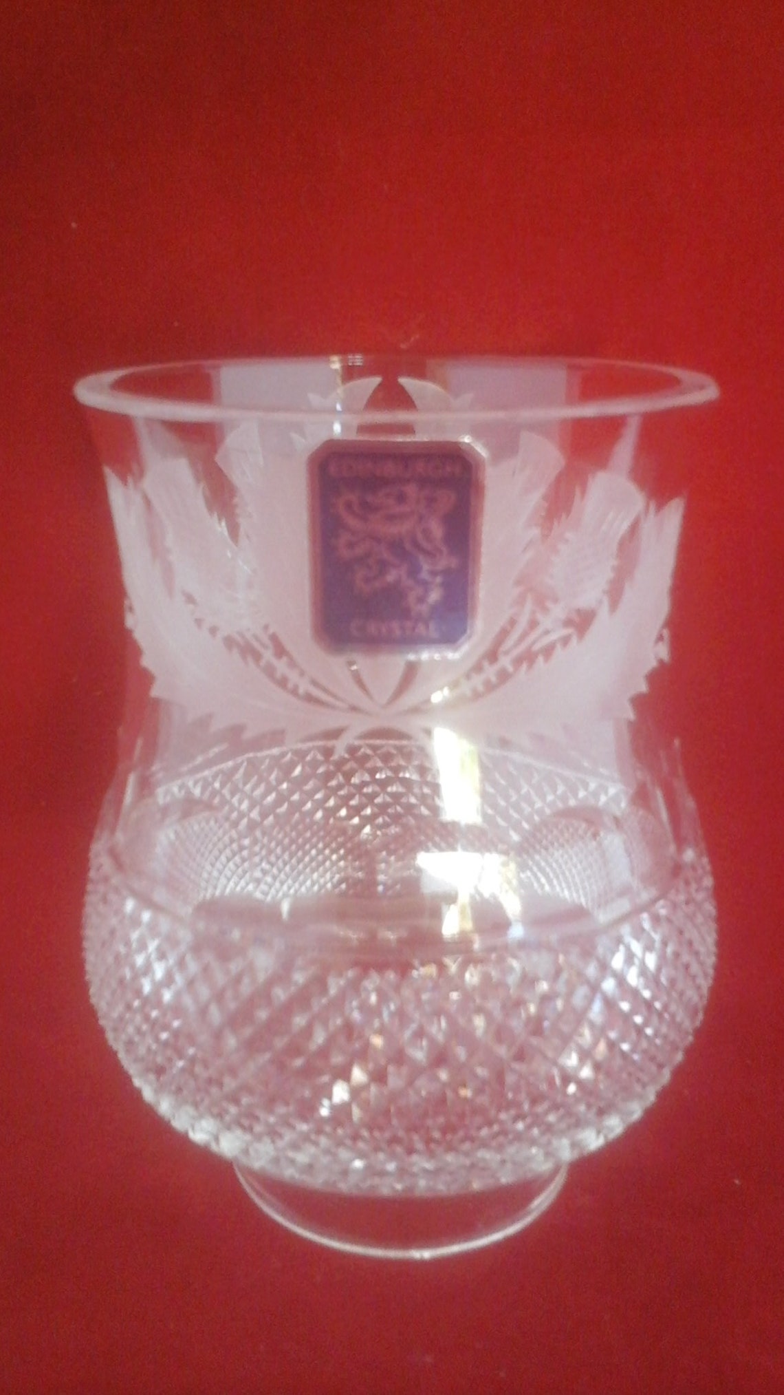 Edinburgh Crystal Thistle Candlelamp Etsy