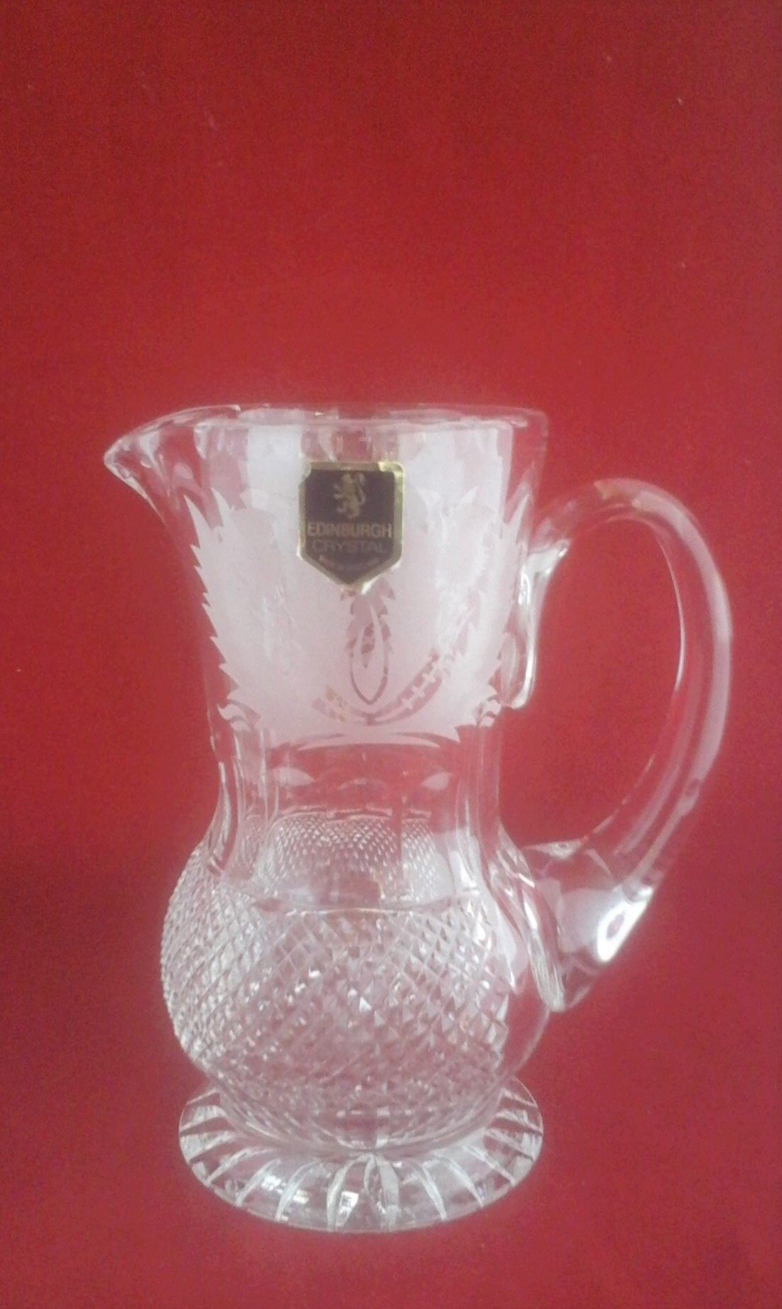 Edinburgh Crystal Thistle Whisky Pitcher Unused With Label & Etsy UK