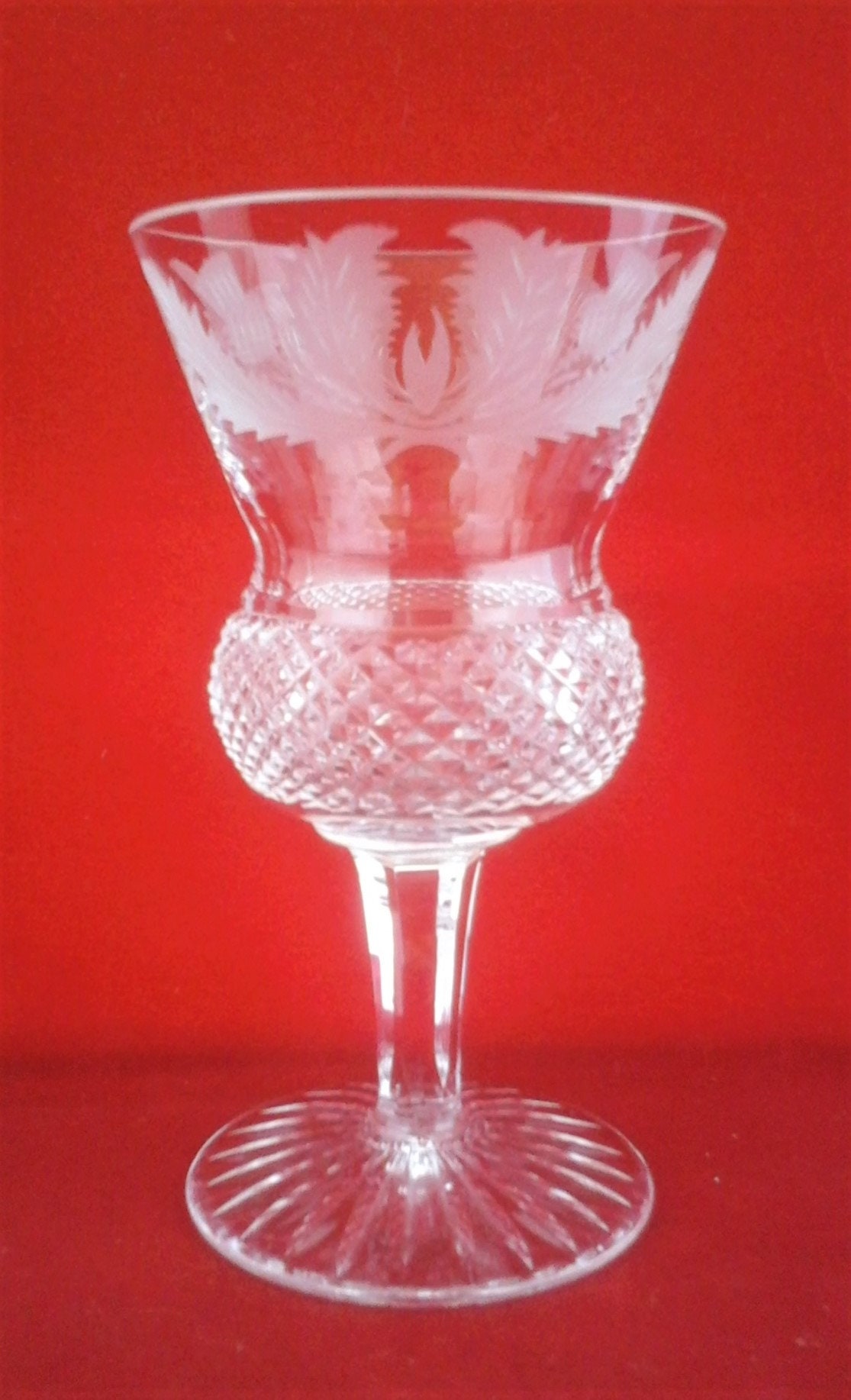 Edinburgh Crystal Thistle Wine Glasses Set of Six Etsy UK