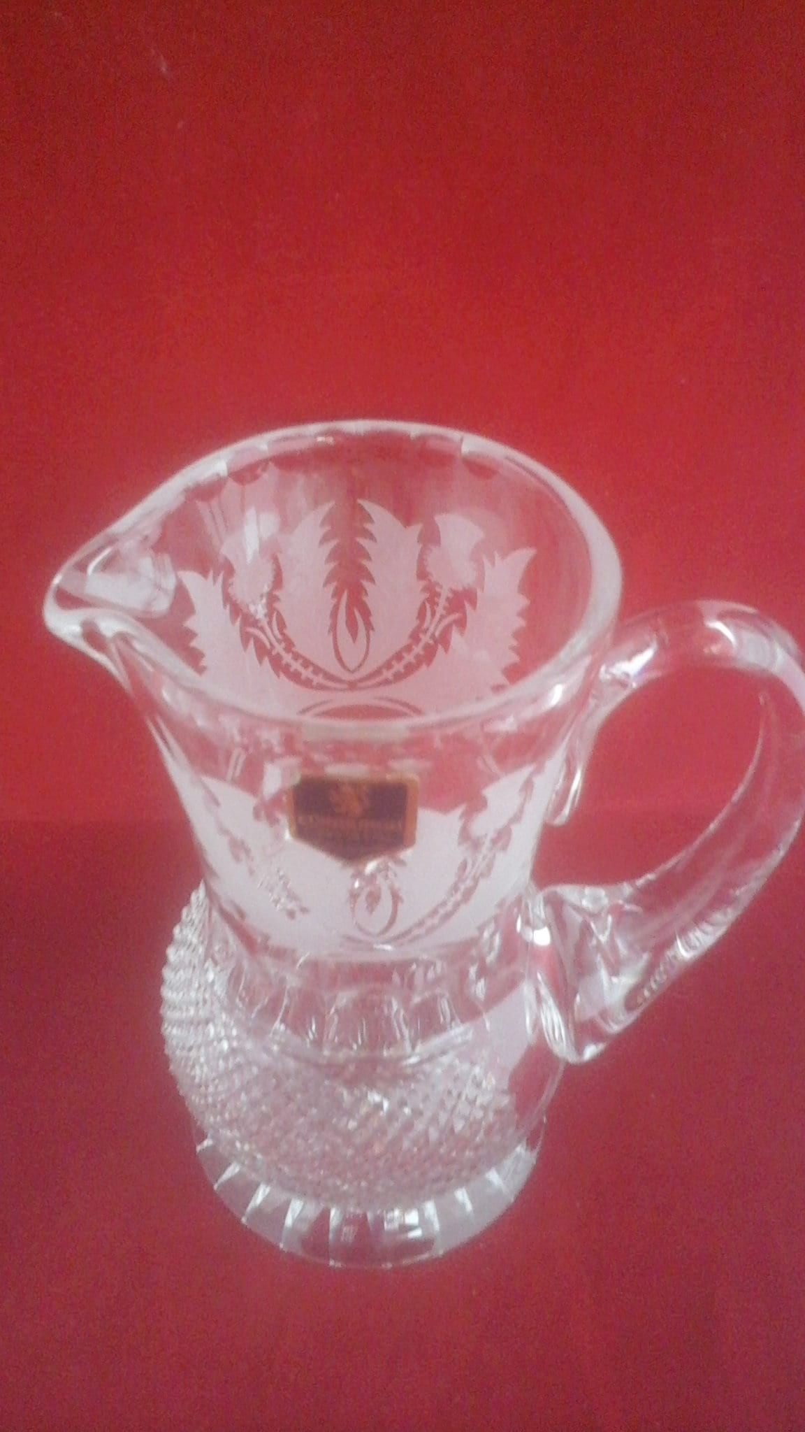 Edinburgh Crystal Thistle Whisky Pitcher Unused With Label & Etsy UK