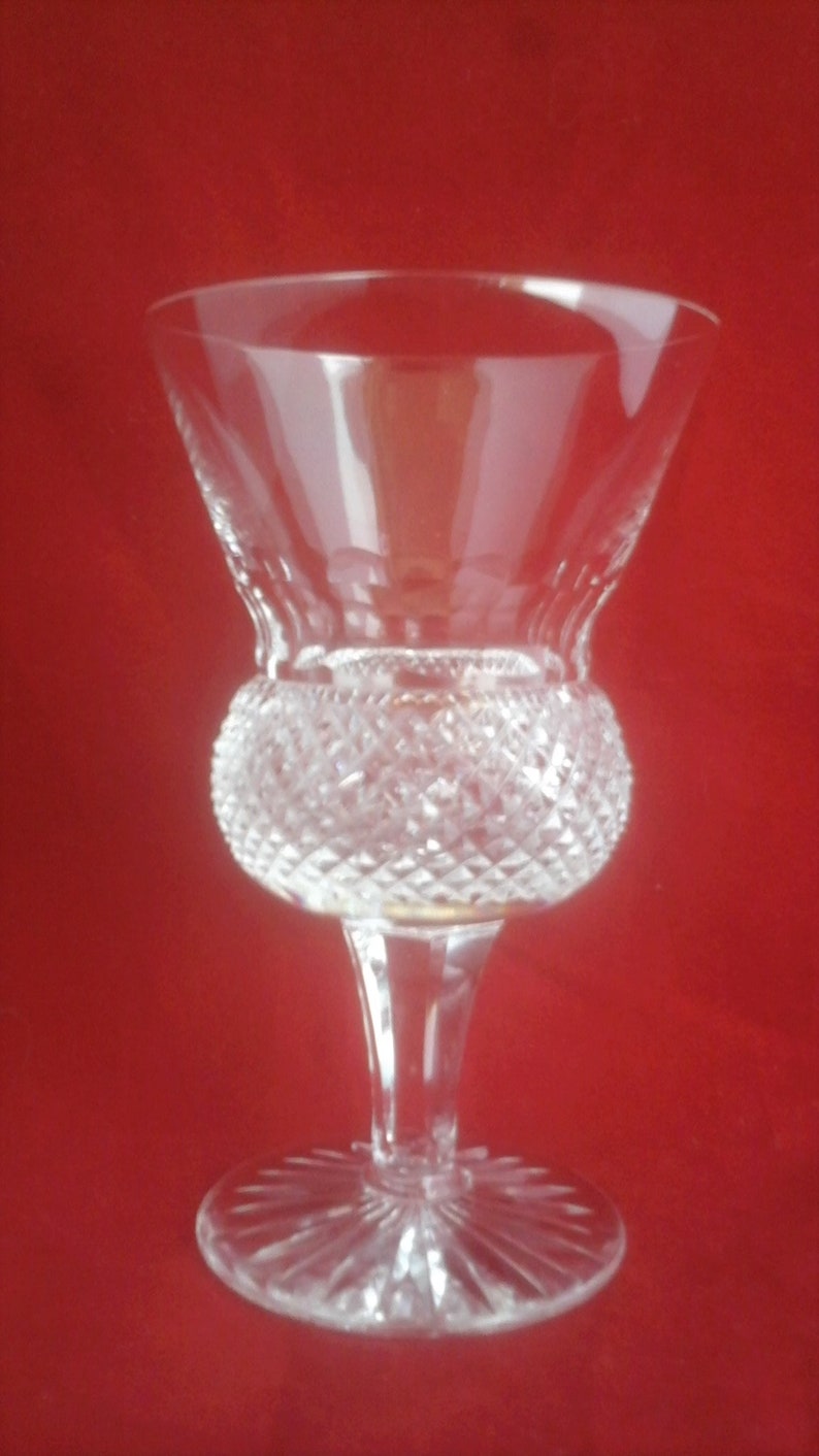 Edinburgh Crystal Thistle Plain Wine Glass Etsy