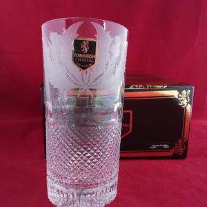 Edinburgh crystal Thistle Highball tumbler - unused
