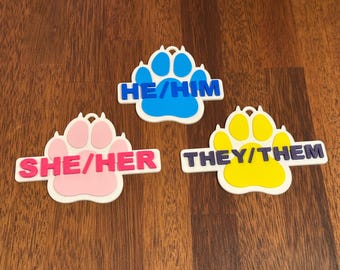 3D Printed Paw Fursuit Tag
