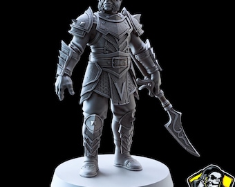 Hobgoblin Fighter Male 32mm unpainted miniatures Tabletop Miniatures Hobgoblin miniature dnd figures 3d printed