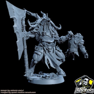 Epic Beastlord The Butcher 3D Printed Miniature Dungeons and Dragons Adventure Figure
