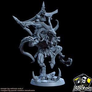 Detailed 3D Printed Goatman Shaman Figure for Dungeons and Dragons Adventures