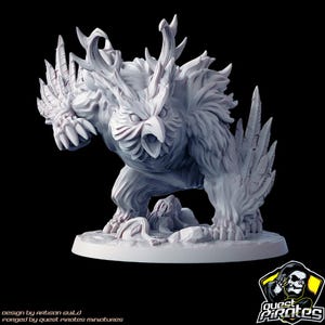 Miniatura gigante de coruja de 52 mm: Besta impressa em 3D para aventuras de D&D, Pathfinder e RPG de mesa