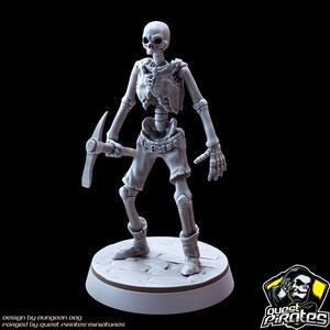 Battle-Ready Undead Wraith Miniature Figure for DND - 3D Printed Resin - 8k Resolution