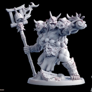 Oni Endboss Male 45mm unpainted miniatures Tabletop Miniatures Oni miniature dnd figures 3d printed