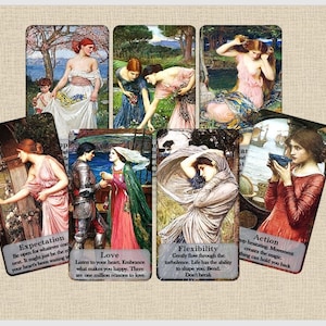Lebensweisheit Orakel Kartenspiel. John Waterhouse Kunst